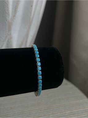 Turquoise Blue Tennis Bracelet